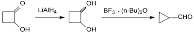Synthese von Cyclopropancarbaldehyd ausgehend von 2-Hydroxycyclobutanon
