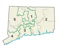 Connecticut: Kongress-Wahlkreise