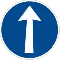 C-2aVorgeschriebene Fahrtrichtung: geradeaus