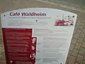 Infotafel zum Café Waldheim in Harrislee