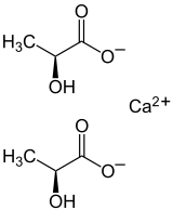 Strukturformel von Calciumlactat