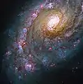 Detaillierte Abbildung des Zentrums mittels Hubble-Weltraumteleskop