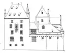 Rekonstruktion Südansicht, Wiehase (1880)
