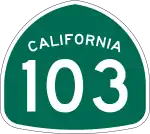 Straßenschild der California State Route 103