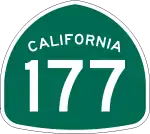 Straßenschild der California State Route 177