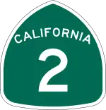 Straßenschild der California State Route 2