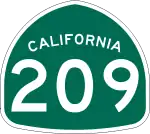 Straßenschild der California State Route 209