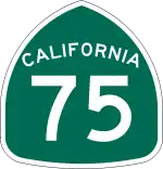 Straßenschild der California State Route 75