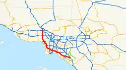 Streckenverlauf der Interstate 405 (CA)