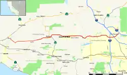 Karte der California State Route 118
