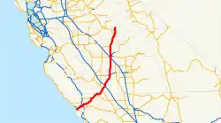 Karte der California State Route 41