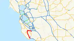 Karte der California State Route 9