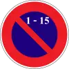 Kein Parken vom 1. bis 15. Tag des Monats