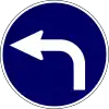 vorgeschriebene Fahrtrichtung – links