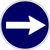 vorgeschriebene Fahrtrichtung – rechts