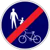 Ende des gemeinsamen Geh- und Radweges
