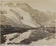 1867: Lagh da la Cruseta und Ospizio Bernina(Adolphe Braun)