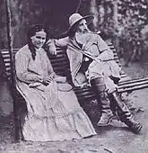 Camille Pissaro und Julie Vellay,1877 in Pontoise.