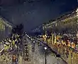 Le Boulevard Montmartre, effet de nuit