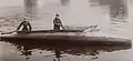 Camille du Gast am Steuer des Motorboots Darracq, September 1904