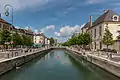 heutige Reste des Kanals im Stadtzentrum von Troyes