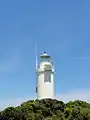 Cape Foulwind Lighthouse, vom Straßenzugang aus gesehen