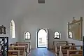 Blick zum Eingang der renovierten Kapelle