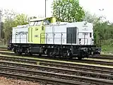 203 163 als Umbauvariante von Captrain auf der Hafenbahn Dresden (2022)
