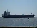 Frachtschiff bei Southport