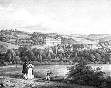 Anatomieinstitut (Lithographie, litho­graphiert von Carl Friedrich Heinzmann, 1836)