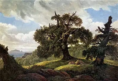 Eichen am Meer, 1834/35.Galerie Neue Meister Dresden