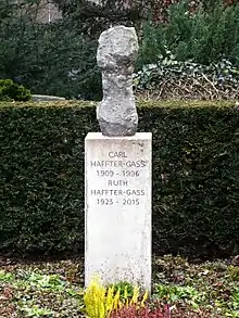 Carl Haffter-Gass (1909–1996) Kinder- und Jugendpsychiater, Ruth Haffter-Gass (1923–2015) Grab auf dem Friedhof Hörnli, Riehen, Basel-Stadt