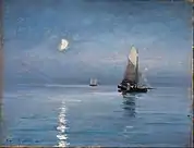 Fischkutter in der hellen Mondnacht (1888)