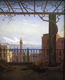 Neapel mit Monte Somma und Vesuv, 1831. Niedersächsisches Landesmuseum Hannover