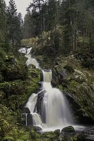 Triberger Wasserfälle, die unteren 4 der 7 Hauptstufen