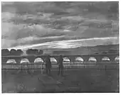 Caspar David Friedrich: Augustusbrücke in Dresden (Gemälde, 1931 verbrannt)