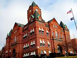 Das Cass County Courthouse in Plattsmouth, gelistet im NRHP Nr. 89002248