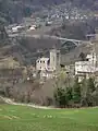 Blick auf das Castello di Blonay von den Ruinen des Castello di Cré aus.