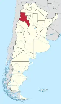Lage der Provinz Catamarca