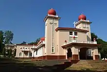 Ein Bild der Fatima-Kathedrale, der Mutterkirche der römisch-katholischen Diözese von Belgaum, Indien.