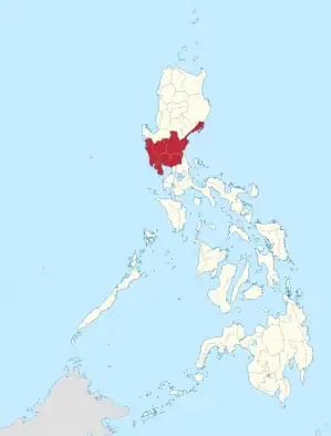 Lage des Bezirkes  innerhalb der Philippinen