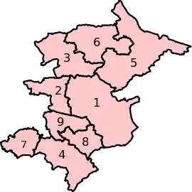 Lage der Wahlkreise