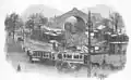 Das Gebäude des zweiten Kopenhagener Hauptbahnhofes, in dem das erste Palads Teater eröffnete.