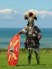 Centurio in einer historischen Nachstellung