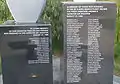 Der Gedenkstein mit den Namen der Opfer