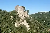 Burgruine Château de Ferreyroles mit FKK-Gelande