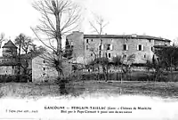 alte Postkarte des Château de Manlèche