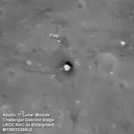 Landeplatz von Apollo 17, Bild von Lunar Reconnaissance Orbiter im Jahr 2009