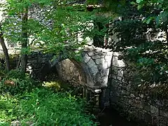 Kleine Brücke im Parküber einen Arm der Beauronne