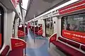 Innenansicht eines Zuges des Changsha Maglev Express (2016)